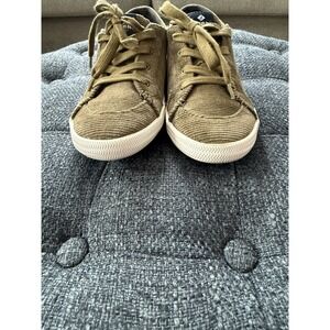 Green Corduroy Sperry Womens Sneakers Shoes Low Top‎ Fabric Lace Up 9M